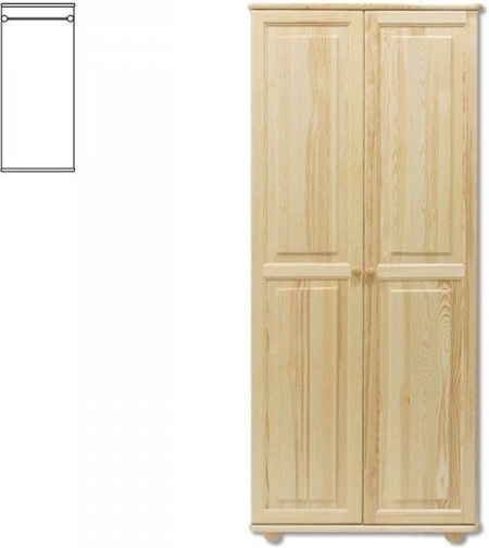 Masivní dřevěná šatní skříň DN103 NELAKOVANÁ