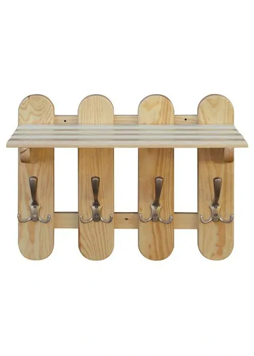 Dřevěná stěna - věšák s policí DT 361 50x49x29cm borovice masiv