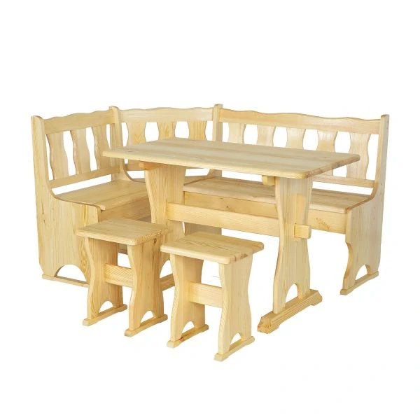 Set jídelní rohová lavice + stůl + taburety 101