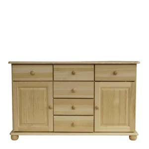 Dřevěná komoda WOOD 58 borovice masiv 125x76x42 cm