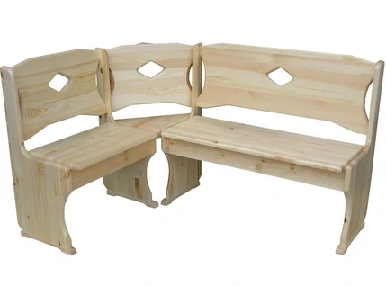 Dřevěná jídelní rohová lavice DN103 borovice masiv