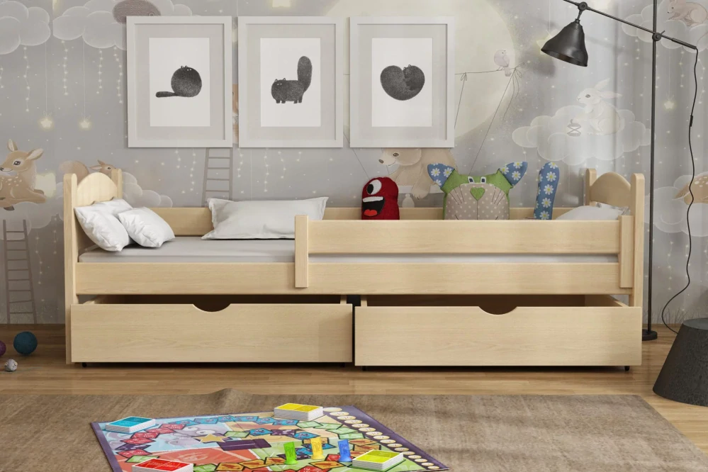Postel MATĚJ s úložným prostorem 80x180 cm masiv