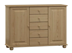 Dřevěná komoda MB 37  borovice masiv - šířka 118 cm