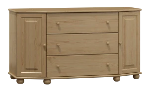 Dřevěná komoda MB 55 borovice masiv - šířka 140 cm