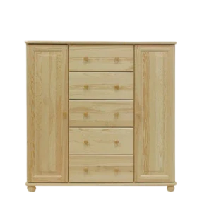 Dřevěná komoda MB 60 118x122 cm borovice masiv -více odstínů