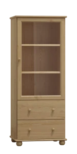 Dřevěná knihovna MB 105 borovice masiv 60x139x42 cm