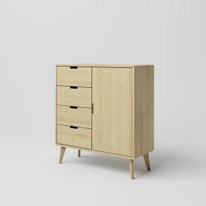 Moderní dřevěná komoda DT SCANDIA 16 borovice masiv - šířka 96,5 cm
