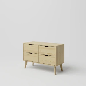 Moderní dřevěná komoda DT SCANDIA 10 borovice masiv - šířka 96,5 cm