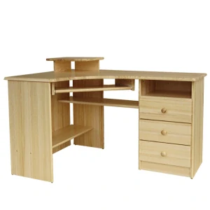 Dřevěný rohový psací stůl OFFICE pravý - 130X90X75 CM