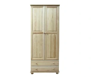 Šatní skřín WOOD 39 se šatní tyčí masiv - 85x60x195 cm