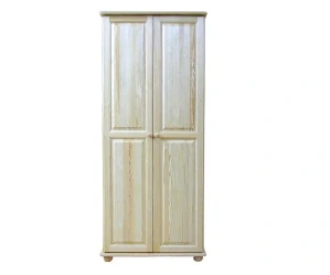 Šatní skřín WOOD 40A se šatní tyčí a policemi masiv - 85x60x195 cm