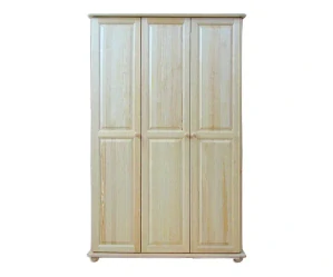 Šatní skřín WOOD 42 se šatní tyčí a policemi masiv - 125x60x195 cm