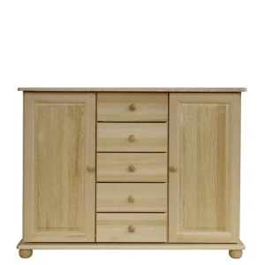 Dřevěná komoda WOOD 63 borovice masiv 125x92x42 cm
