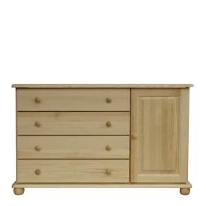 Dřevěná komoda WOOD 60 borovice masiv 125x76x42 cm