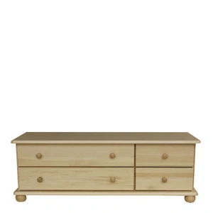 Dřevěná komoda WOOD 51 borovice masiv 125x43x42 cm