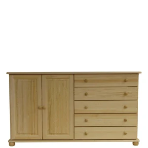 Dřevěná komoda WOOD 81 masiv - 165x42x92 cm