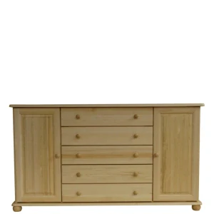 Dřevěná komoda WOOD 82 masiv - 165x42x92 cm