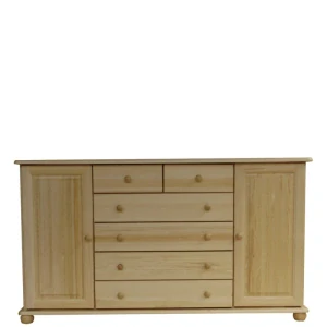 Dřevěná komoda WOOD 83 masiv - 165x42x92 cm