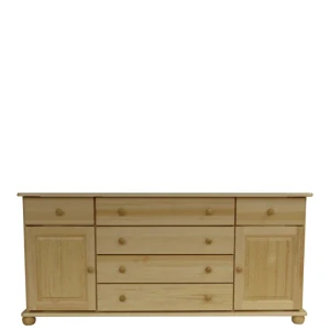 Dřevěná komoda WOOD 76 masiv - 165x42x76 cm