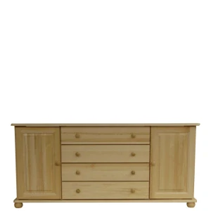 Dřevěná komoda WOOD 74 masiv - 165x42x76 cm