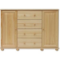 Kombinovaná komoda  borovice masiv DN120 šířka 138 cm