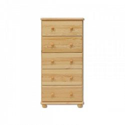 Komoda borovice masiv 5 zásuvek DN115 šířka 55 cm
