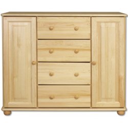 Dřevěná komoda DN117 borovice masiv šířka 118 cm
