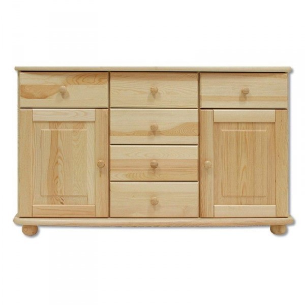 Dřevěná komoda DN136 borovice masiv 125x76x42 cm