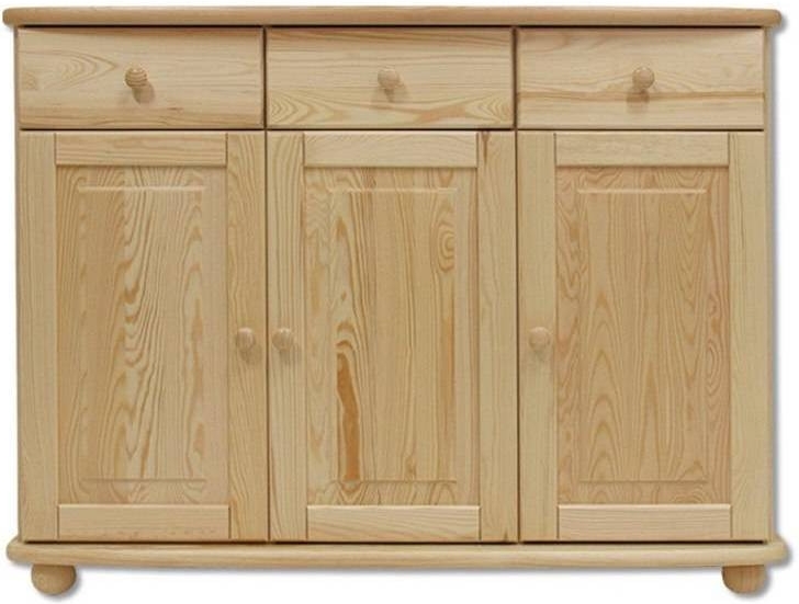 Dřevěná komoda DN143 borovice masiv 125x92x42 xm