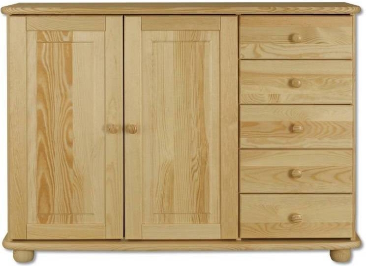 Masivní dřevěná komoda DN144 125x92x42 xm 