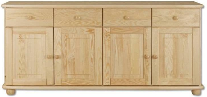 Dřevěná komoda DN165 4xšuplík+4xdvířka - šířka 165 cm