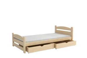 Postel  WOOD 008 borovice masiv 80x180 cm přírodní lakovaná