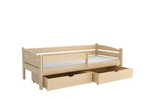 Postel WOOD 010 borovice masiv 90x200 cm přírodní lakovaná