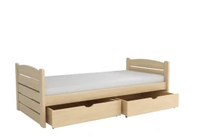 Postel WOOD 011 borovice masiv 90x200 cm - více odstínů