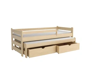 Postel WOOD-V 001 s výsuvným lůžkem 90x200cm - více odstínů