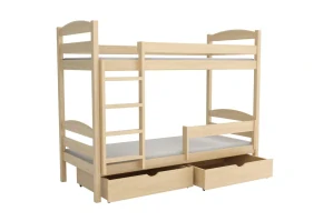 Patrová postel WOOD 004 80x200 cm borovice masiv více odstínů