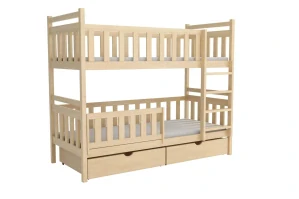 Patrová postel WOOD 009 80x200 cm borovice masiv - více odstínů