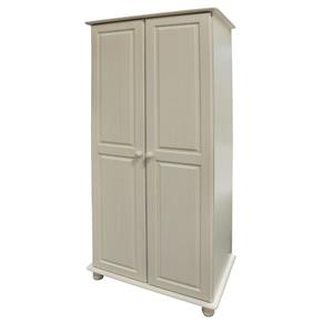 Dřevěná šatní skřín 6088 B bílá borovice masiv lakovaná - šířka 82cm