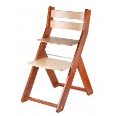 Jídelní rostoucí židle SANDY Třešen 001 - třešeň/natur -ergonomický sedák