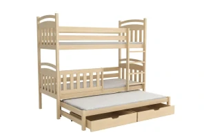 Patrová postel s přistýlkou WOOD-V 001 200x90 cm - více odstínů