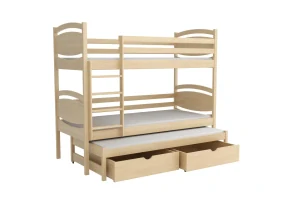 Patrová postel s přistýlkou WOOD-V 003 200x90 cm - více odstínů