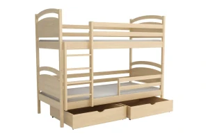 Patrová postel WOOD 006 90x190 cm borovice masiv - více odstínů