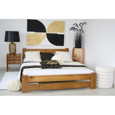 Dřevěná manželská postel MD 02 160x200 cm borovice masiv